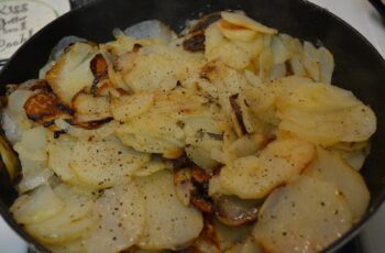 air-fried potatoes and onions