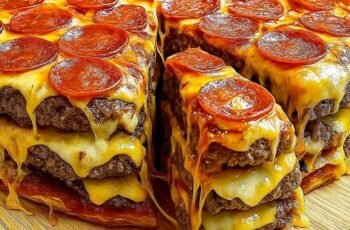 Ultimate Double Cheeseburger Pizza Stack