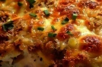 Cheesy Broccoli and Cauliflower Gratin