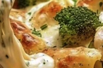 Creamy Broccoli and Chicken Pasta Bake