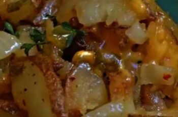 OVEN FRIED POTATOES & ONIONS
