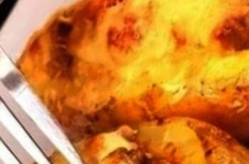 Potatoes filled with meat and cheese, baked twice.