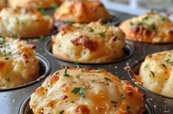 Cheesy Mashed Potato Muffins with eggs