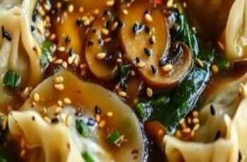 Potsticker Soup with Mushrooms & Bok Choy