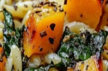 Creamy Orzo with Roasted Butternut Squash and Spinach