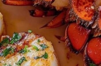 GARLIC BUTTER LOBSTER AND SCALLOPS