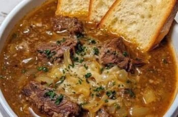 French Onion Beef Short Rib Soup