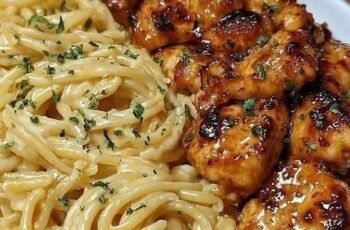 Lemon Garlic Butter Chicken with Creamy Parmesan Pasta