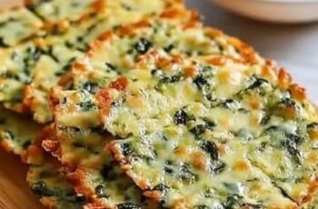 Cheesy Spinach Crisps