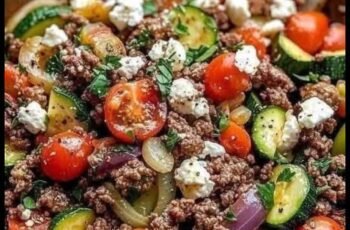 Mediterranean Ground Beef Skillet