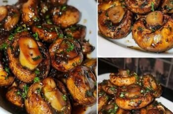 Air fryer Garlic Butter Roasted Mushrooms