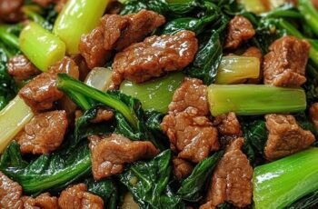 Tender Garlic-Soy Beef with Crisp Bok Choy and Sesame Glow