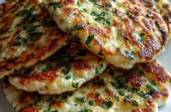 Garlic Herb White Cheese Flatbreads