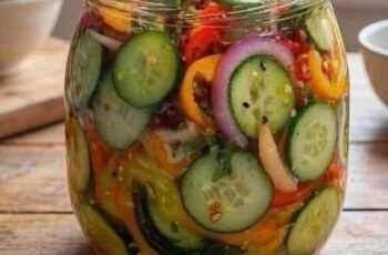 Anti-Inflammatory Pickled Cucumber, Onion & Bell Pepper Salad