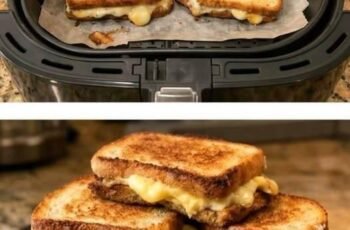 THE BEST AIR FRYER GRILLED CHEESE SANDWICH