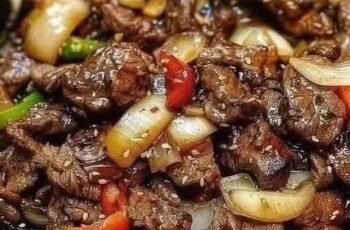 Savory Beef Stir-Fry with Onions and Bell Peppers
