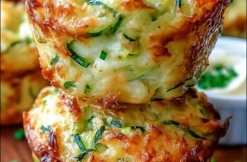 Crispy Parmesan Zucchini Potato Muffins