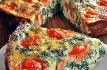 Spinach, Tomato & Feta Crustless Quiche